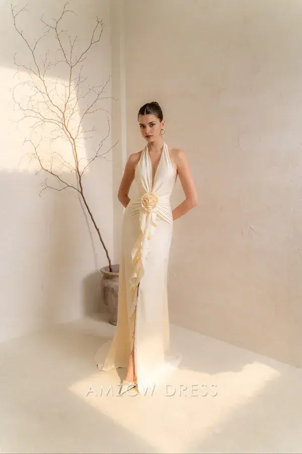 Amzcw Elegantes Vestidos de Fiesta Línea A Satén Verde Azulado con Hombros Descubiertos Mini Vestido Corto Venta Caliente para Mujeres 