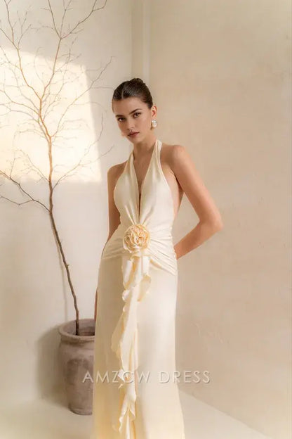 Amzcw Elegantes Vestidos de Fiesta Línea A Satén Verde Azulado con Hombros Descubiertos Mini Vestido Corto Venta Caliente para Mujeres 