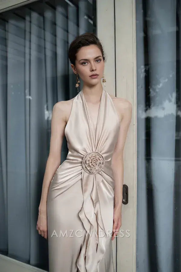 Amzcw Elegantes Vestidos de Fiesta Línea A Satén Verde Azulado con Hombros Descubiertos Mini Vestido Corto Venta Caliente para Mujeres 