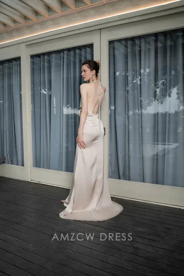 Amzcw Elegantes Vestidos de Fiesta Línea A Satén Verde Azulado con Hombros Descubiertos Mini Vestido Corto Venta Caliente para Mujeres 