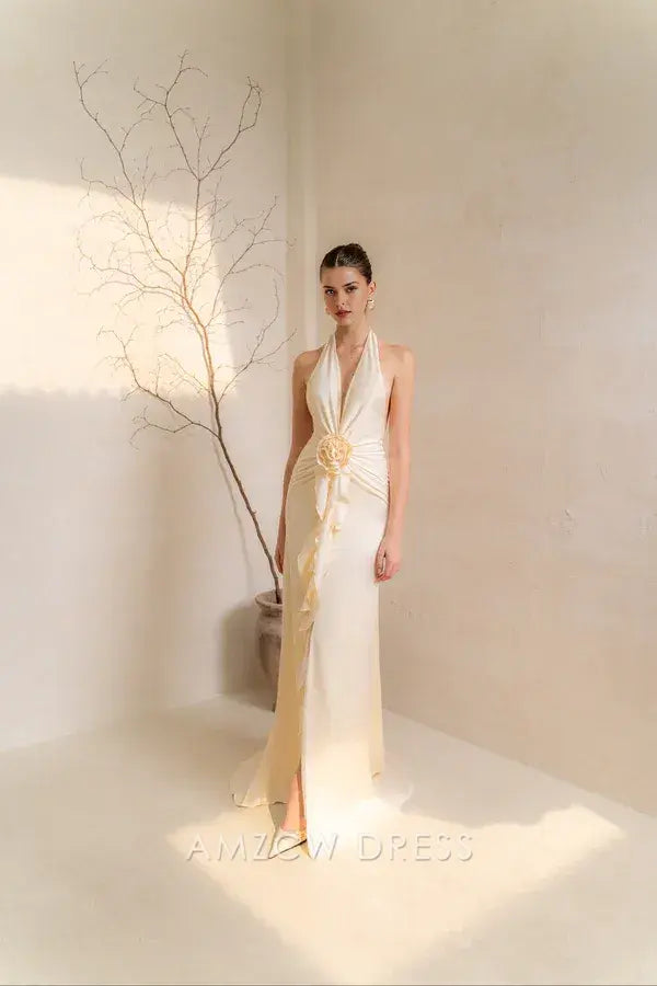 Amzcw Elegantes Vestidos de Fiesta Línea A Satén Verde Azulado con Hombros Descubiertos Mini Vestido Corto Venta Caliente para Mujeres 