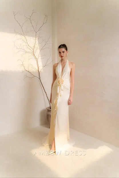 Amzcw Elegantes Vestidos de Fiesta Línea A Satén Verde Azulado con Hombros Descubiertos Mini Vestido Corto Venta Caliente para Mujeres 