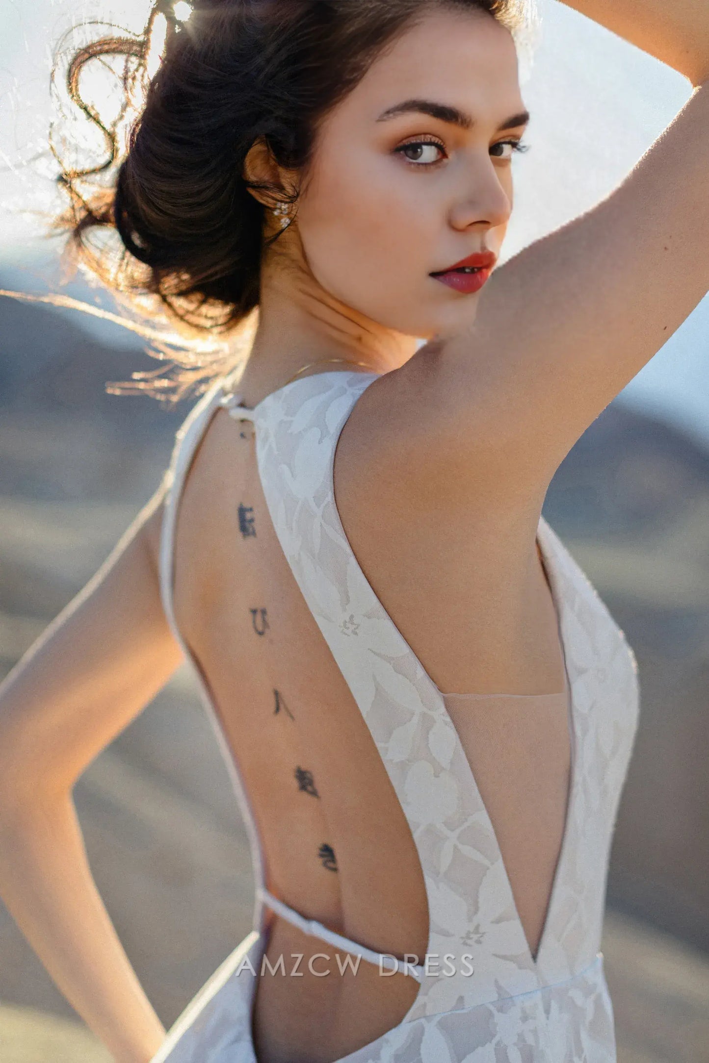 Amzcw Elegantes Vestidos de Fiesta Línea A Satén Verde Azulado con Hombros Descubiertos Mini Vestido Corto Venta Caliente para Mujeres 