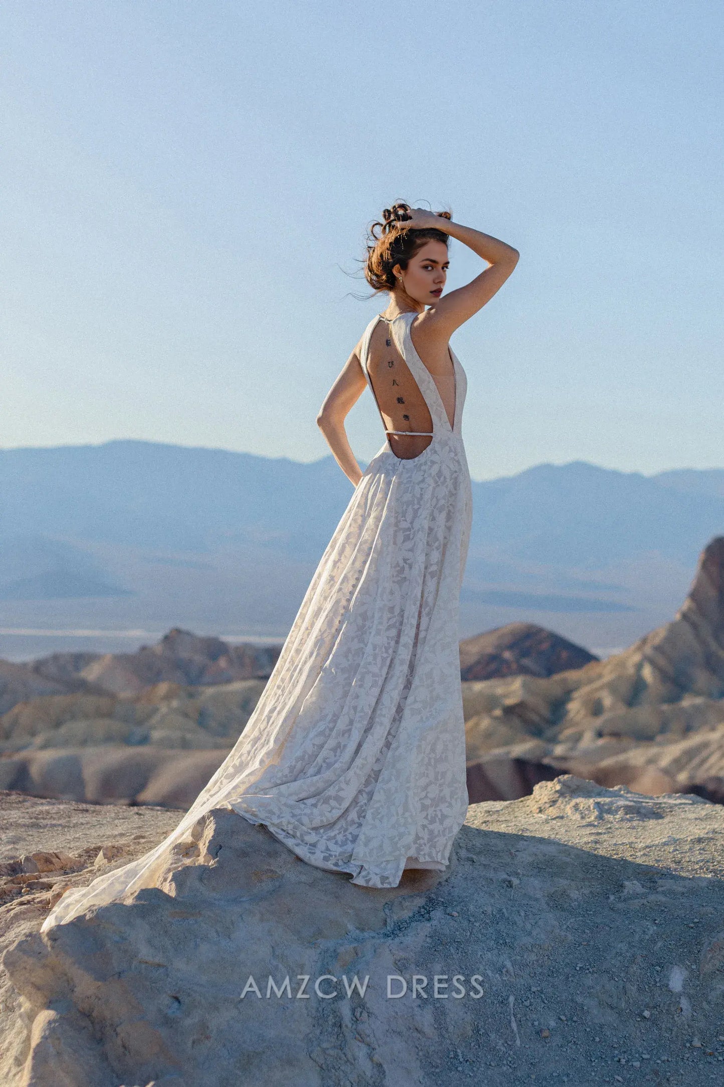 Amzcw Elegantes Vestidos de Fiesta Línea A Satén Verde Azulado con Hombros Descubiertos Mini Vestido Corto Venta Caliente para Mujeres 