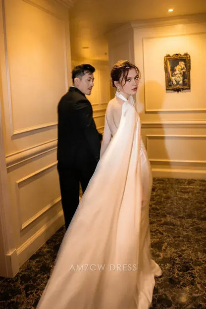 Amzcw Elegantes Vestidos de Fiesta Línea A Satén Verde Azulado con Hombros Descubiertos Mini Vestido Corto Venta Caliente para Mujeres 