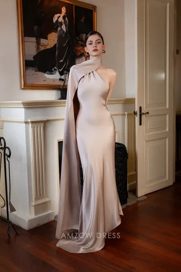 Amzcw Elegantes Vestidos de Fiesta Línea A Satén Verde Azulado con Hombros Descubiertos Mini Vestido Corto Venta Caliente para Mujeres 