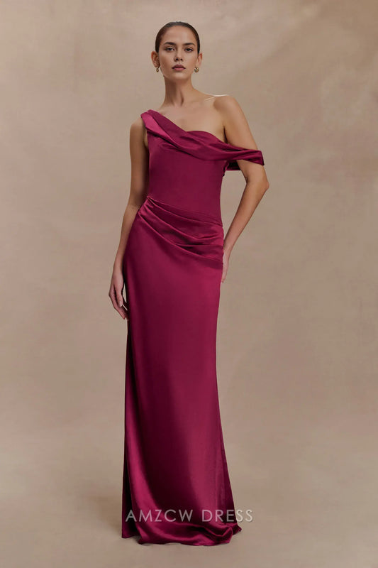 Amzcw Elegantes Vestidos de Fiesta Línea A Satén Verde Azulado con Hombros Descubiertos Mini Vestido Corto Venta Caliente para Mujeres 