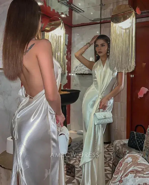 Amzcw Elegantes Vestidos de Fiesta Línea A Satén Verde Azulado con Hombros Descubiertos Mini Vestido Corto Venta Caliente para Mujeres 