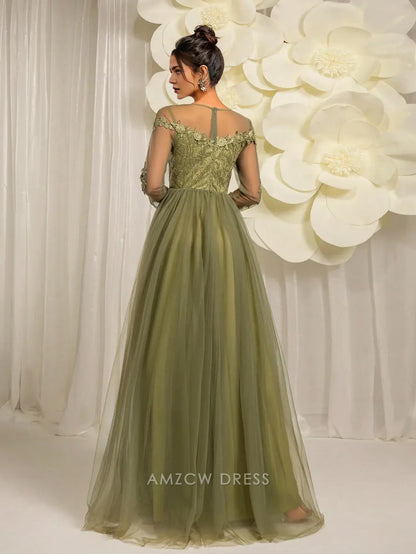 Amzcw Elegantes Vestidos de Fiesta Línea A Satén Verde Azulado con Hombros Descubiertos Mini Vestido Corto Venta Caliente para Mujeres 