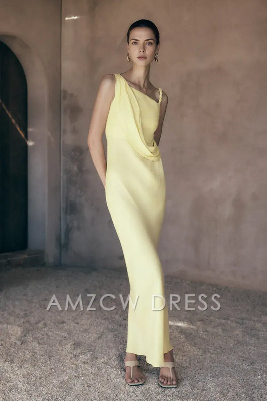Amzcw Elegantes Vestidos de Fiesta Línea A Satén Verde Azulado con Hombros Descubiertos Mini Vestido Corto Venta Caliente para Mujeres 