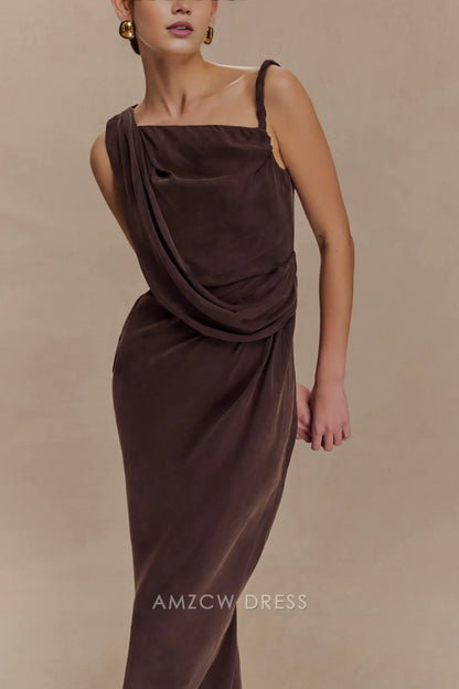 Amzcw Elegantes Vestidos de Fiesta Línea A Satén Verde Azulado con Hombros Descubiertos Mini Vestido Corto Venta Caliente para Mujeres 