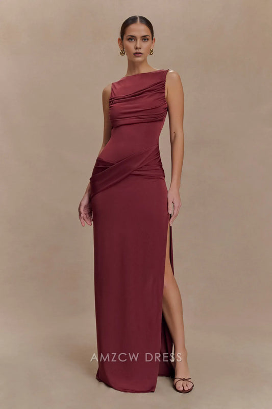 Amzcw Elegantes Vestidos de Fiesta Línea A Satén Verde Azulado con Hombros Descubiertos Mini Vestido Corto Venta Caliente para Mujeres 