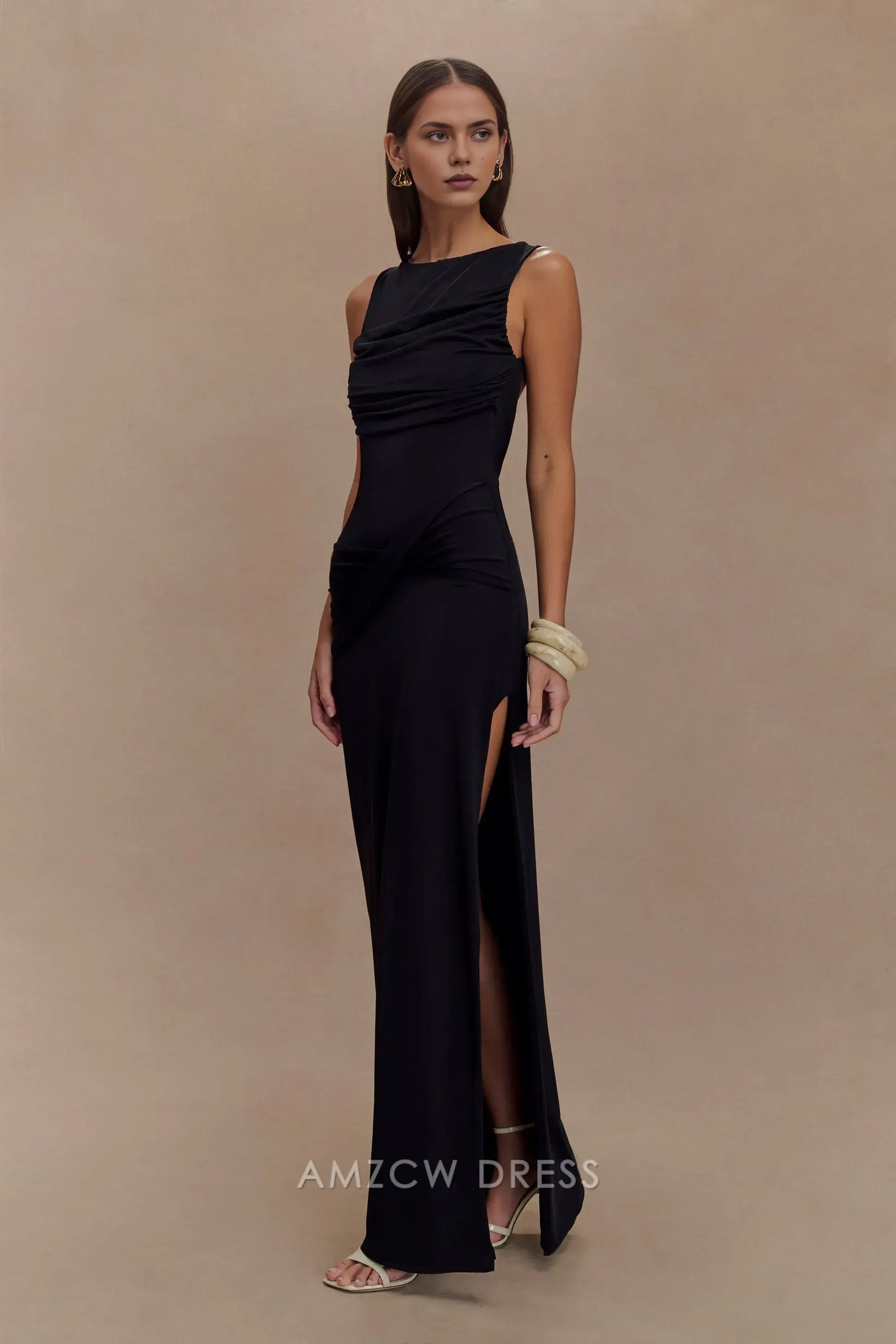 Amzcw Elegantes Vestidos de Fiesta Línea A Satén Verde Azulado con Hombros Descubiertos Mini Vestido Corto Venta Caliente para Mujeres 