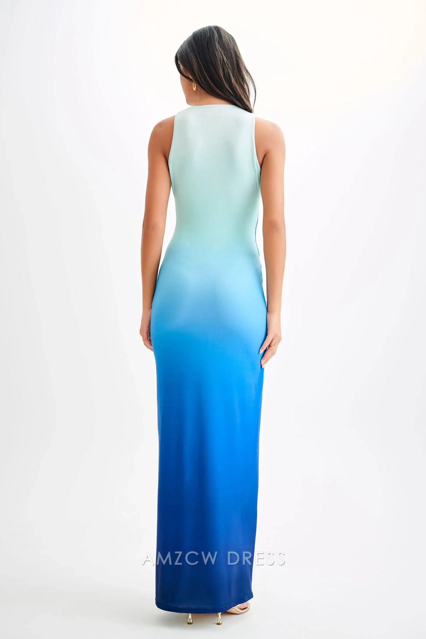 Amzcw Elegantes Vestidos de Fiesta Línea A Satén Verde Azulado con Hombros Descubiertos Mini Vestido Corto Venta Caliente para Mujeres 