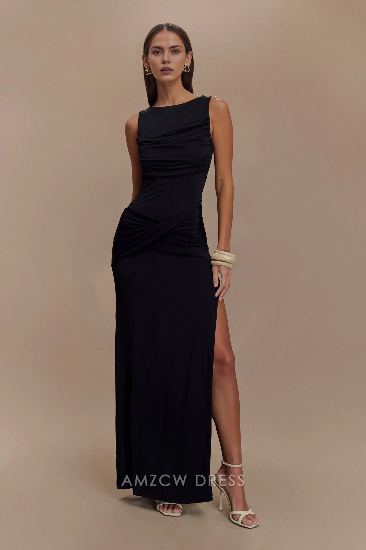 Amzcw Elegantes Vestidos de Fiesta Línea A Satén Verde Azulado con Hombros Descubiertos Mini Vestido Corto Venta Caliente para Mujeres 