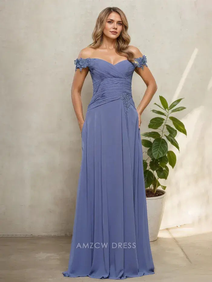 Amzcw Elegantes Vestidos de Fiesta Línea A Satén Verde Azulado con Hombros Descubiertos Mini Vestido Corto Venta Caliente para Mujeres 