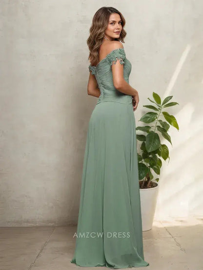 Amzcw Elegantes Vestidos de Fiesta Línea A Satén Verde Azulado con Hombros Descubiertos Mini Vestido Corto Venta Caliente para Mujeres 