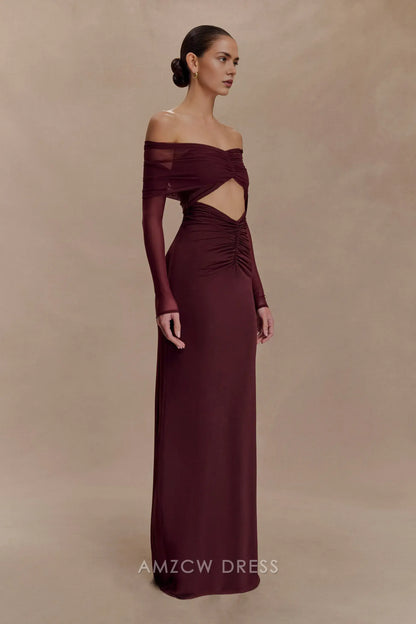 Amzcw Elegantes Vestidos de Fiesta Línea A Satén Verde Azulado con Hombros Descubiertos Mini Vestido Corto Venta Caliente para Mujeres 