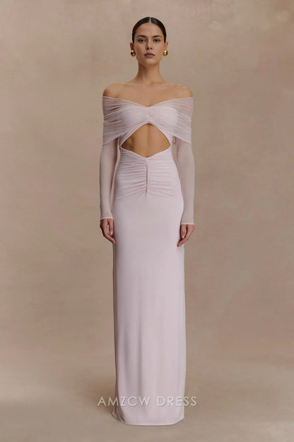 Amzcw Elegantes Vestidos de Fiesta Línea A Satén Verde Azulado con Hombros Descubiertos Mini Vestido Corto Venta Caliente para Mujeres 
