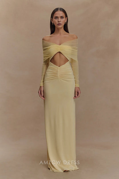 Amzcw Elegantes Vestidos de Fiesta Línea A Satén Verde Azulado con Hombros Descubiertos Mini Vestido Corto Venta Caliente para Mujeres 