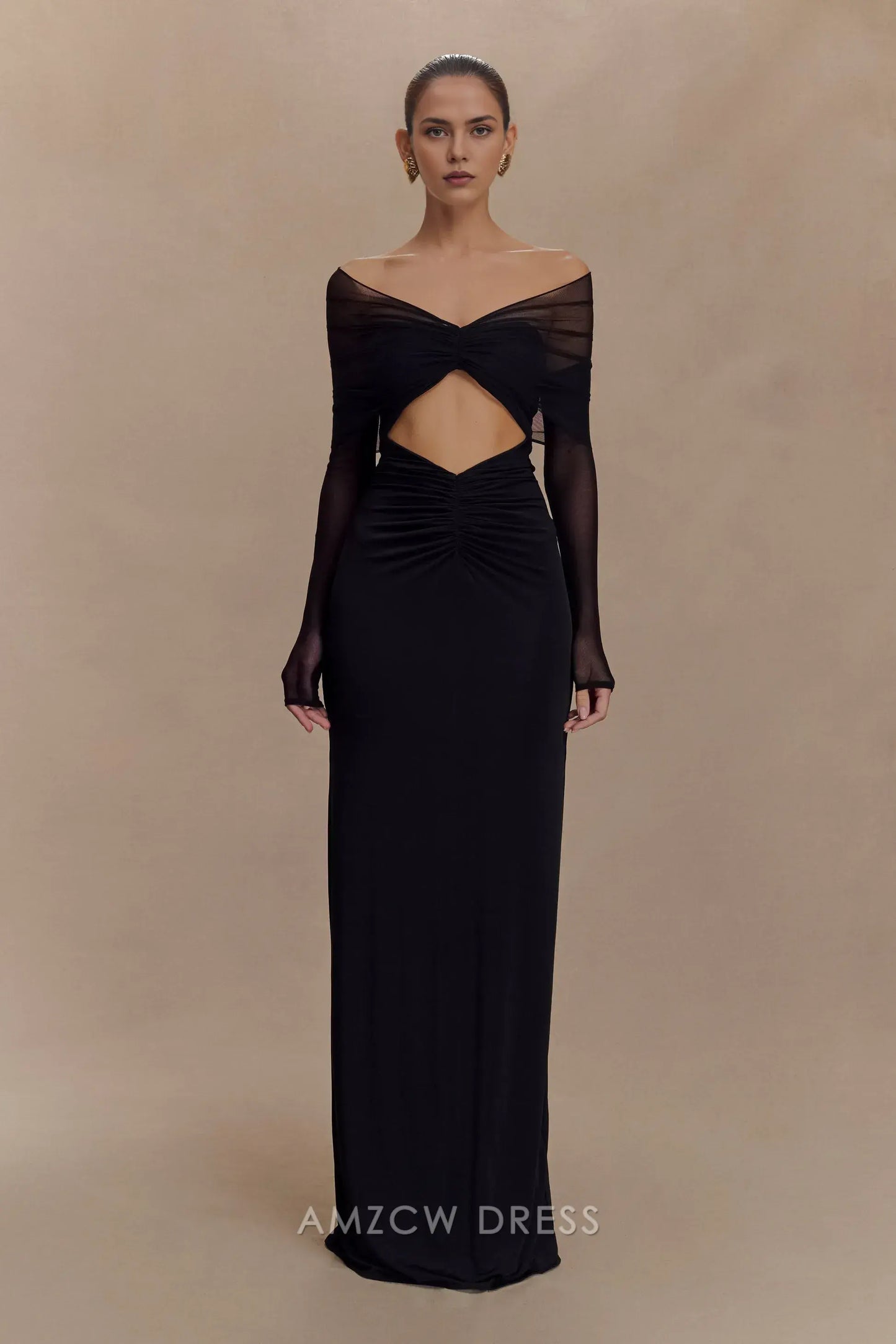 Amzcw Elegantes Vestidos de Fiesta Línea A Satén Verde Azulado con Hombros Descubiertos Mini Vestido Corto Venta Caliente para Mujeres 
