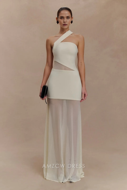 Amzcw Elegantes Vestidos de Fiesta Línea A Satén Verde Azulado con Hombros Descubiertos Mini Vestido Corto Venta Caliente para Mujeres 