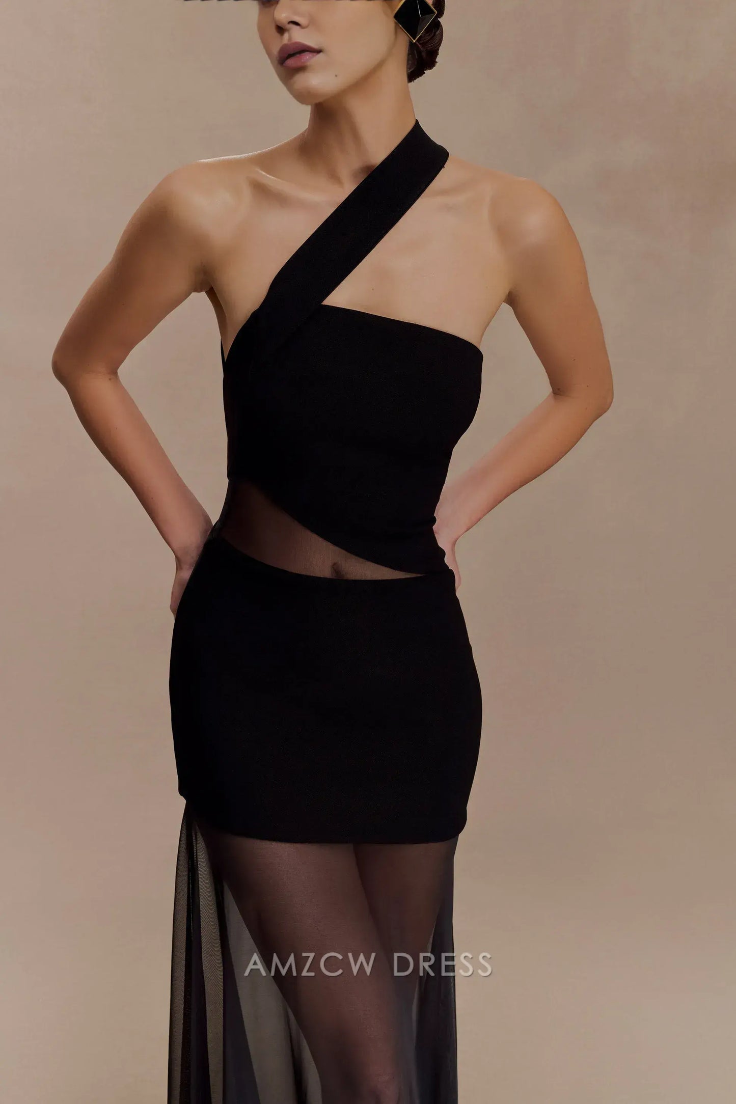 Amzcw Elegantes Vestidos de Fiesta Línea A Satén Verde Azulado con Hombros Descubiertos Mini Vestido Corto Venta Caliente para Mujeres 