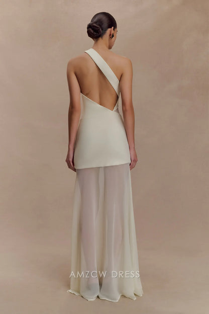 Amzcw Elegantes Vestidos de Fiesta Línea A Satén Verde Azulado con Hombros Descubiertos Mini Vestido Corto Venta Caliente para Mujeres 