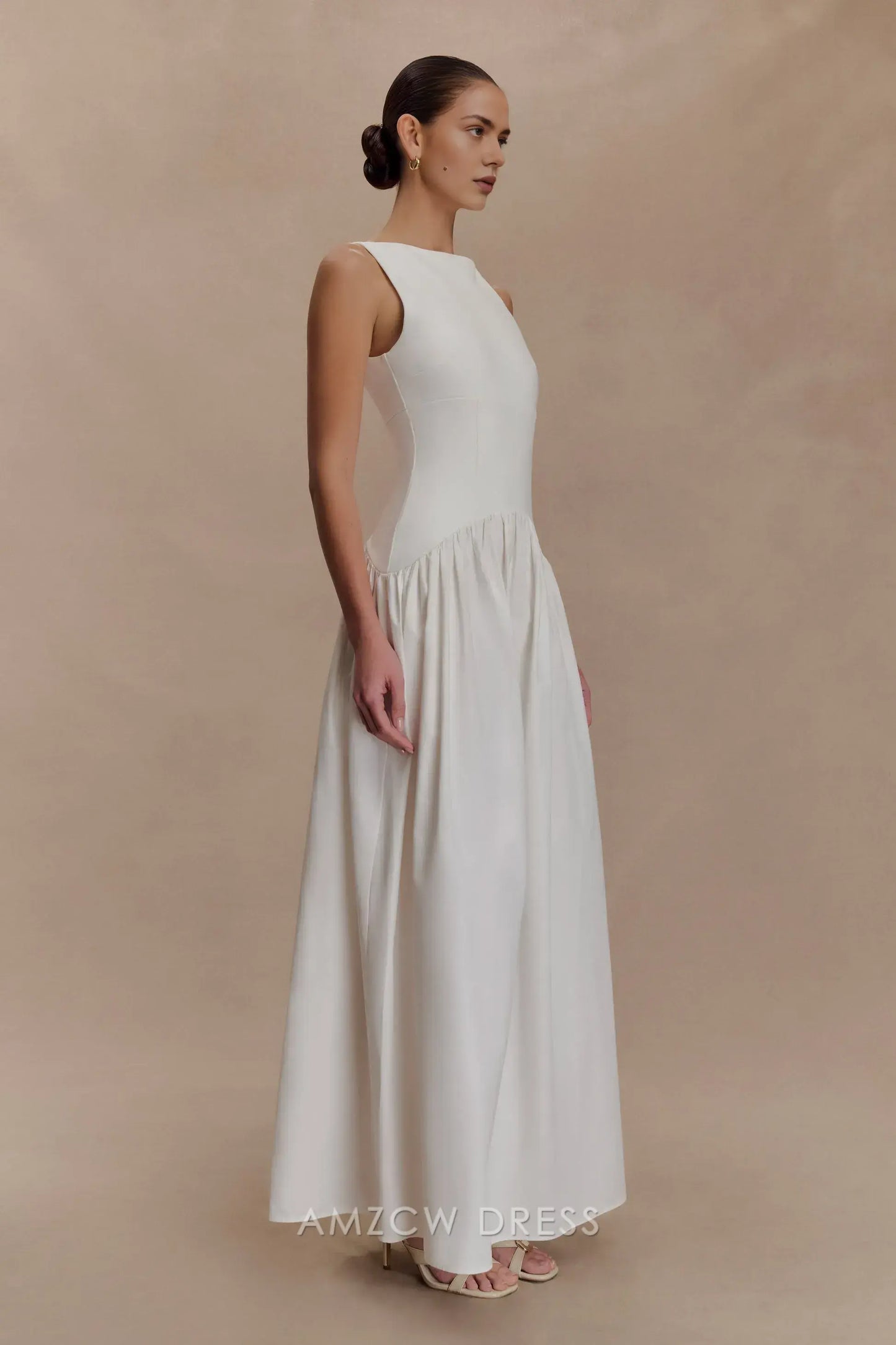 Amzcw Elegantes Vestidos de Fiesta Línea A Satén Verde Azulado con Hombros Descubiertos Mini Vestido Corto Venta Caliente para Mujeres 