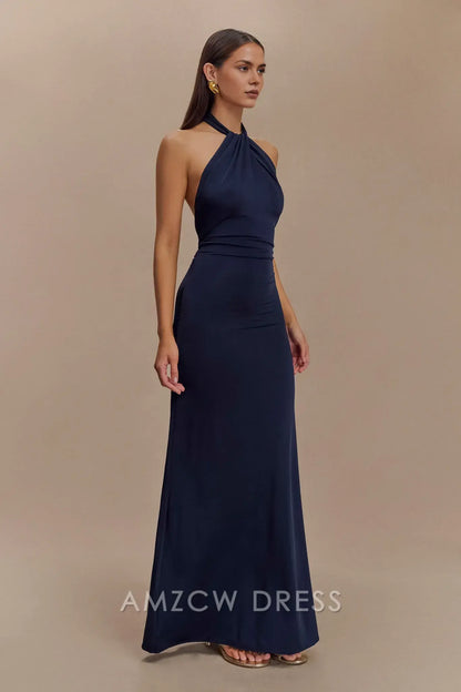 Amzcw Elegantes Vestidos de Fiesta Línea A Satén Verde Azulado con Hombros Descubiertos Mini Vestido Corto Venta Caliente para Mujeres 