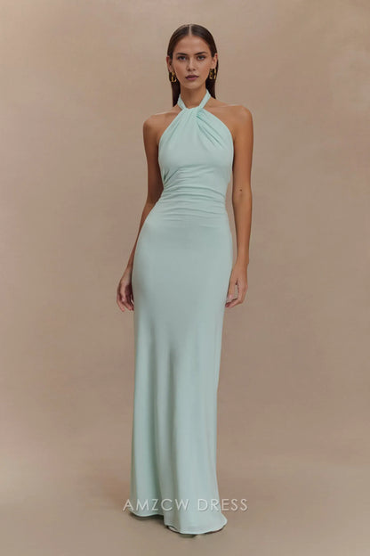 Amzcw Elegantes Vestidos de Fiesta Línea A Satén Verde Azulado con Hombros Descubiertos Mini Vestido Corto Venta Caliente para Mujeres 