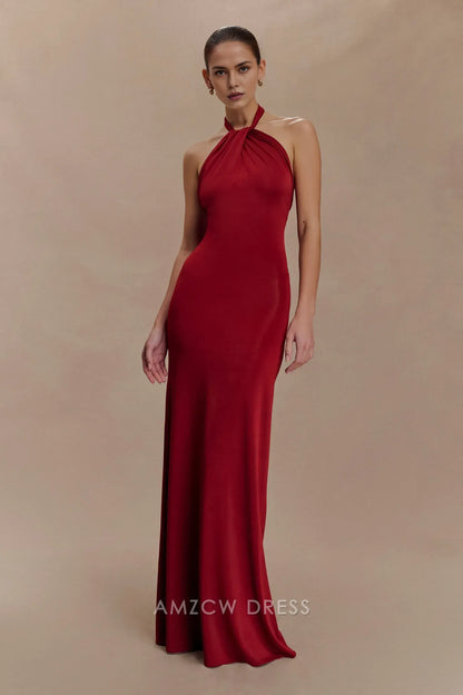 Amzcw Elegantes Vestidos de Fiesta Línea A Satén Verde Azulado con Hombros Descubiertos Mini Vestido Corto Venta Caliente para Mujeres 