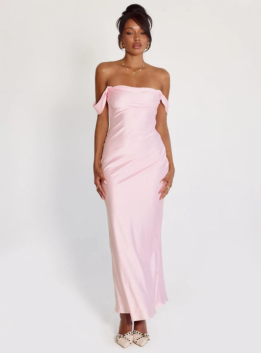 Elegant Sheath Square Neck Spaghetti Strap Solid Back Midi Length Prom Dresses