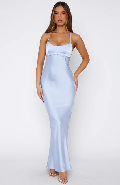 Elegant Sheath Sweetheart Neck Spaghetti Strap Cutout Back Floor Length Prom Dresses