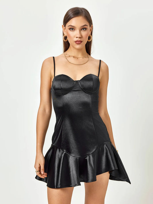 Elegant Sheath Sweetheart Spaghetti Strap Solid Back Mini Homecoming Dresses