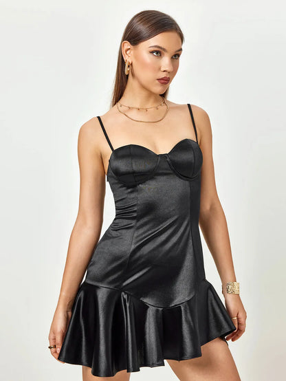 Elegant Sheath Sweetheart Spaghetti Strap Solid Back Mini Homecoming Dresses
