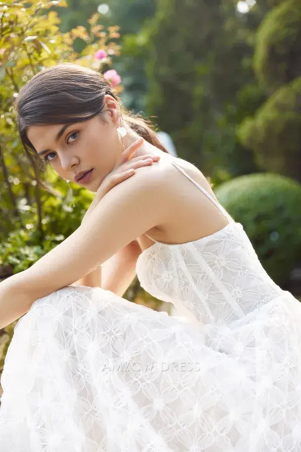 Amzcw Elegantes Vestidos de Fiesta Línea A Satén Verde Azulado con Hombros Descubiertos Mini Vestido Corto Venta Caliente para Mujeres 