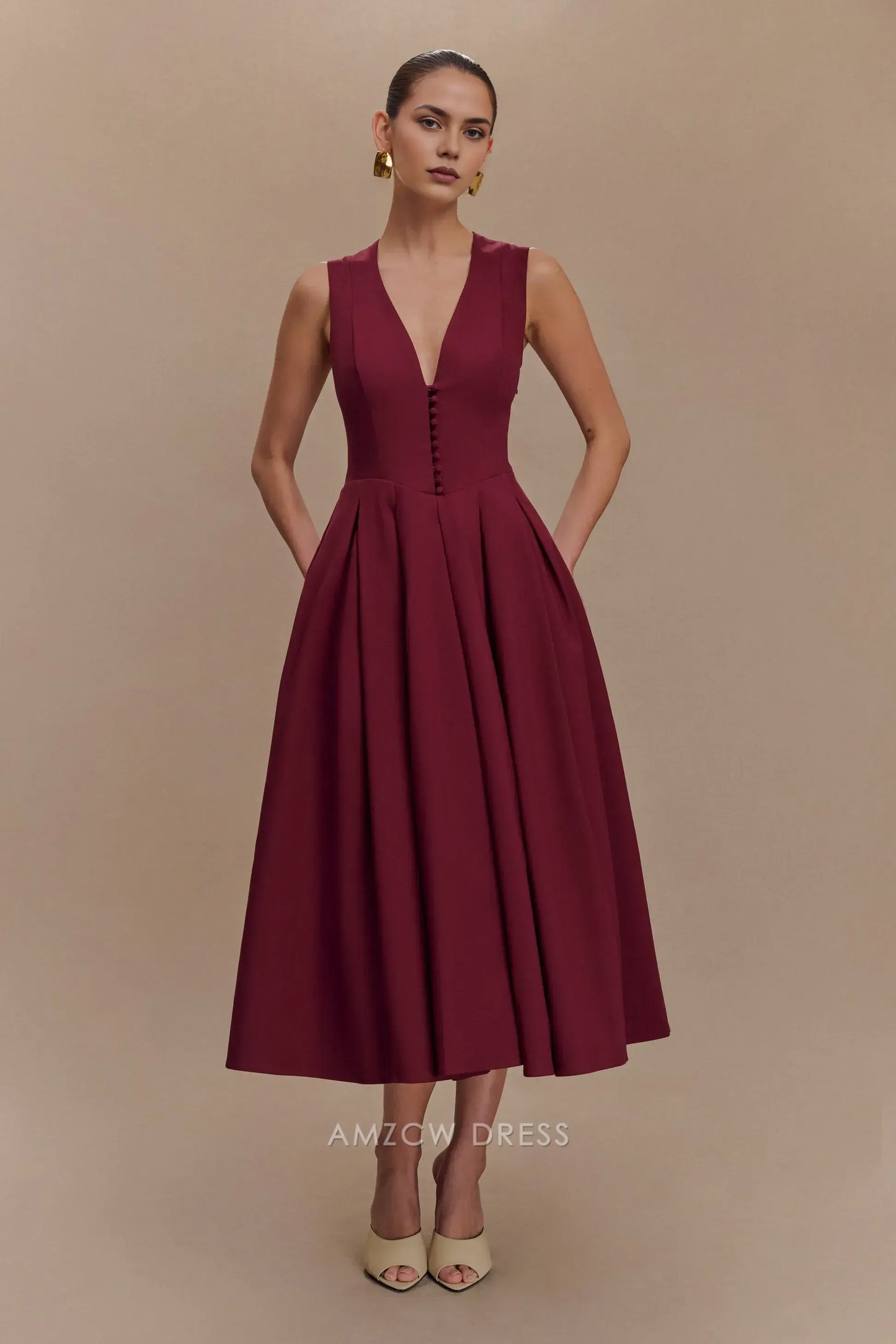 Amzcw Elegantes Vestidos de Fiesta Línea A Satén Verde Azulado con Hombros Descubiertos Mini Vestido Corto Venta Caliente para Mujeres 