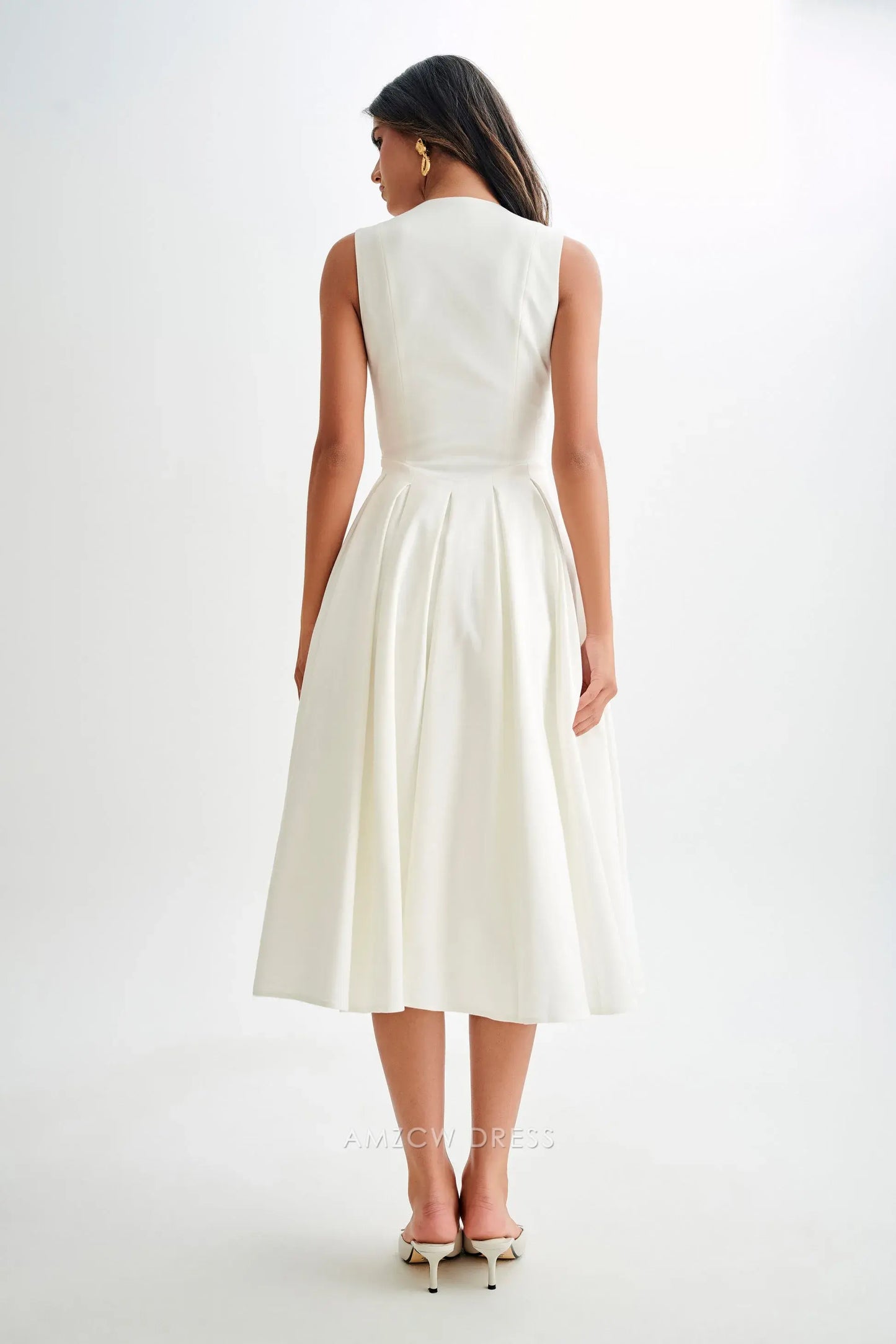 Amzcw Elegantes Vestidos de Fiesta Línea A Satén Verde Azulado con Hombros Descubiertos Mini Vestido Corto Venta Caliente para Mujeres 