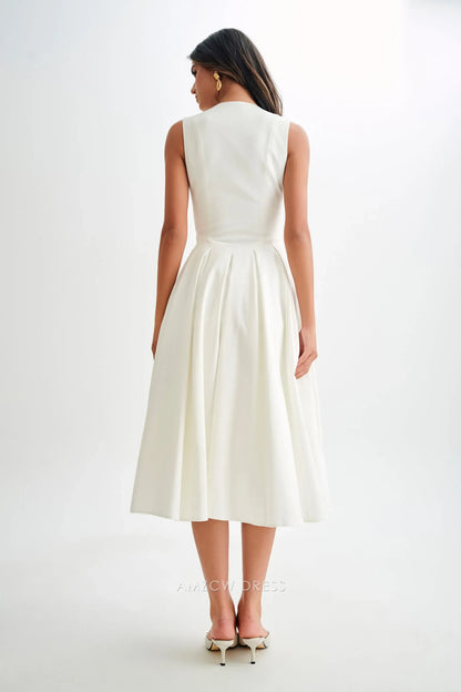 Amzcw Elegantes Vestidos de Fiesta Línea A Satén Verde Azulado con Hombros Descubiertos Mini Vestido Corto Venta Caliente para Mujeres 