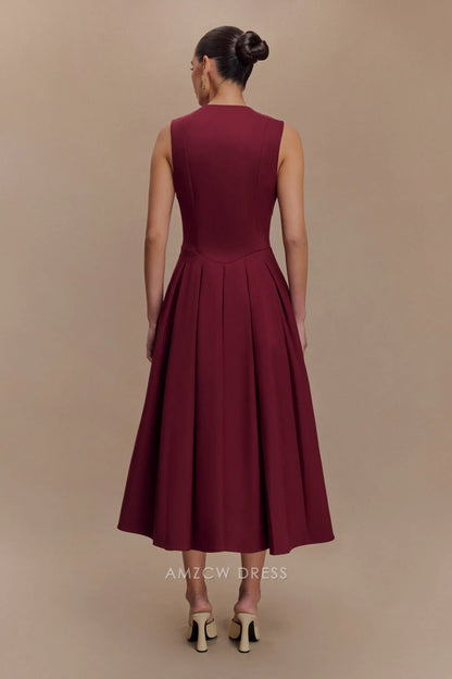 Amzcw Elegantes Vestidos de Fiesta Línea A Satén Verde Azulado con Hombros Descubiertos Mini Vestido Corto Venta Caliente para Mujeres 