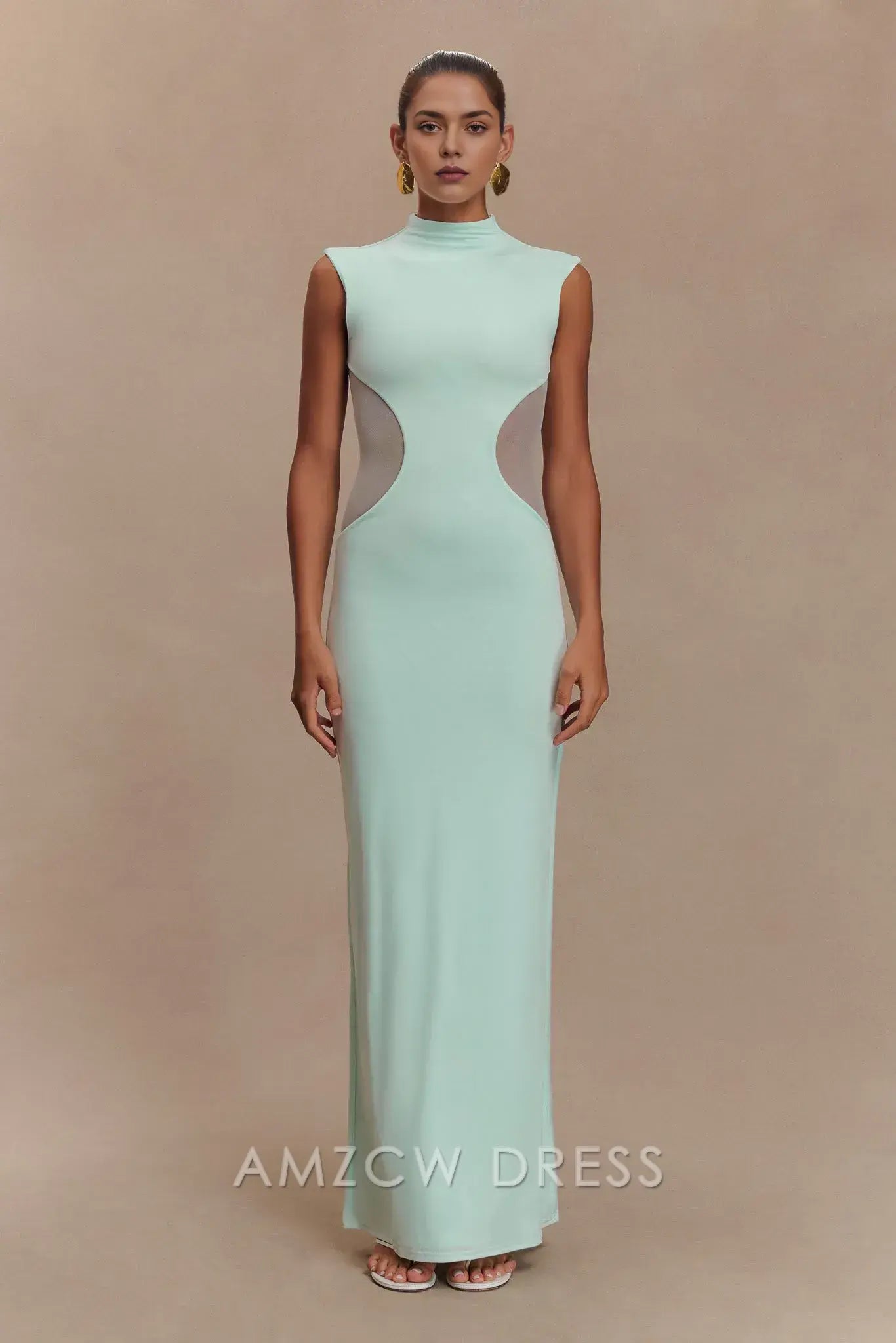 Amzcw Elegantes Vestidos de Fiesta Línea A Satén Verde Azulado con Hombros Descubiertos Mini Vestido Corto Venta Caliente para Mujeres 