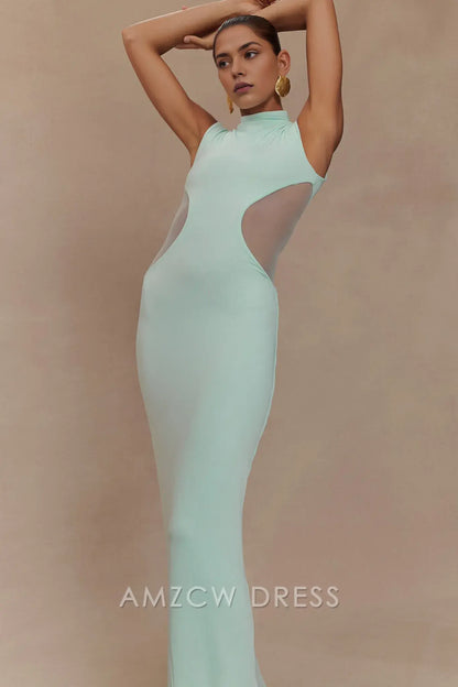 Amzcw Elegantes Vestidos de Fiesta Línea A Satén Verde Azulado con Hombros Descubiertos Mini Vestido Corto Venta Caliente para Mujeres 