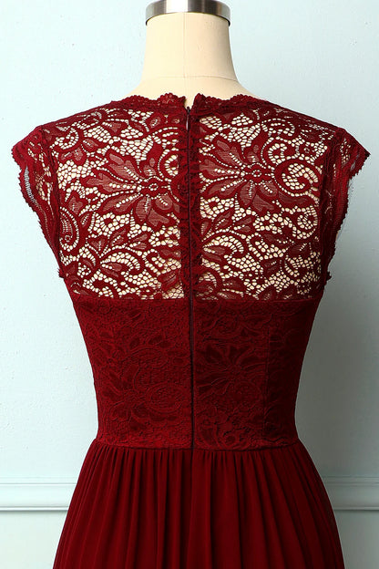 Vestido largo formal de encaje 