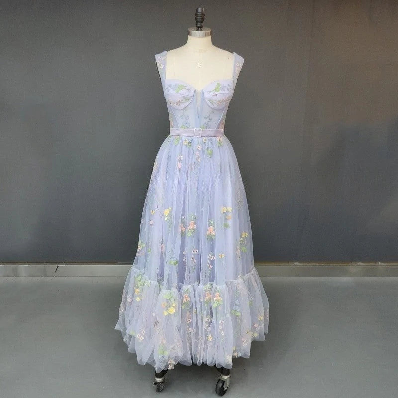 Vestido de fiesta de graduación con tirantes en forma de A para adolescentes con apliques Vestido de cóctel con apliques 