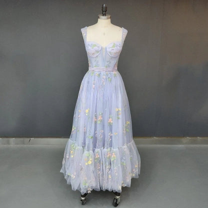 Vestido de fiesta de graduación con tirantes en forma de A para adolescentes con apliques Vestido de cóctel con apliques 