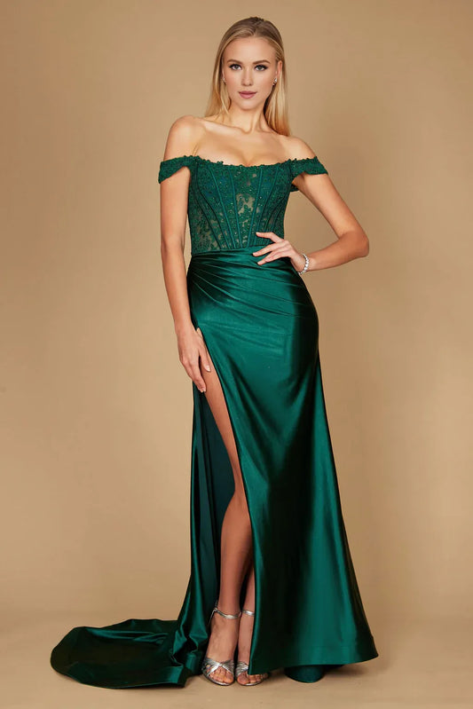 Amzcw Long Corset Mermaid Prom Formal Dress