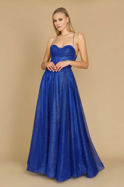 Amzcw Long Sparkling Cowl Corset Prom Dress