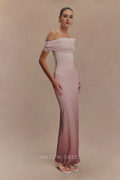 Luxury Sheath/Column Strapless Sleeveless Floor-Length prom dress for women hot sale