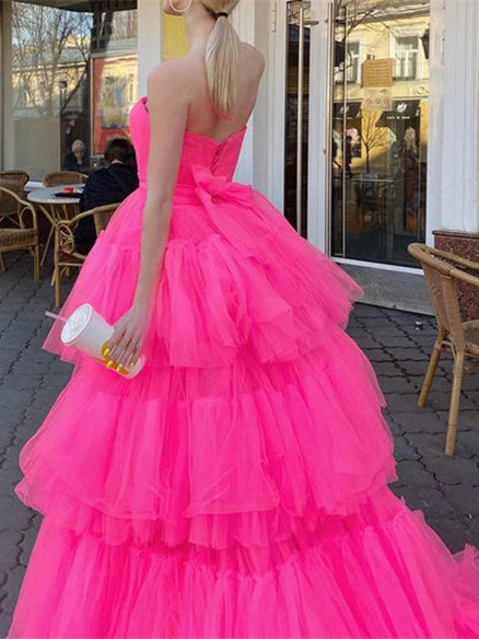 A-Line/Princess Strapless Sweetheart Sleeveless Floor-Length Long Prom Dresses Whit Split Side Pleats